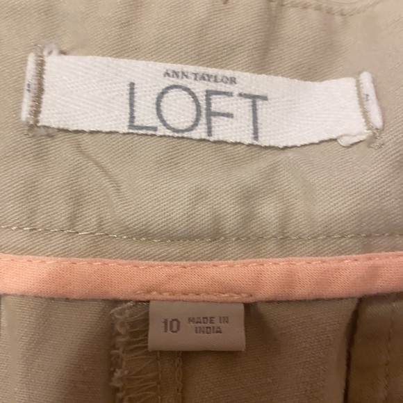 Loft Khaki Twill Shorts Size 10 - Picture 3 of 3